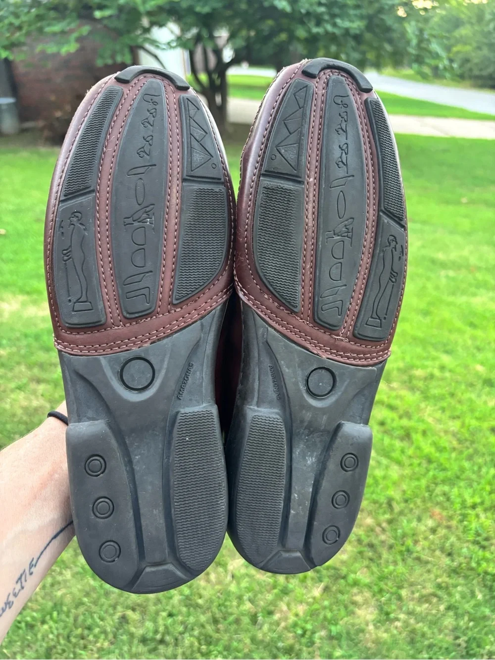 St. John's Bay Brown Croc-Embossed Slip-On Loafers